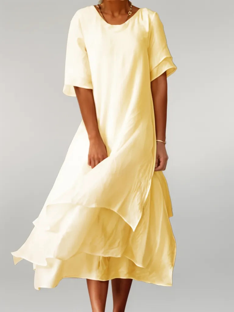 Tabatha - Elegantes langes Baumwollkleid