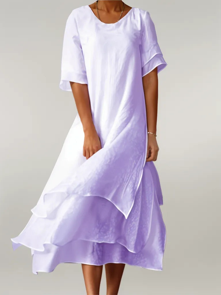 Tabatha - Elegantes langes Baumwollkleid