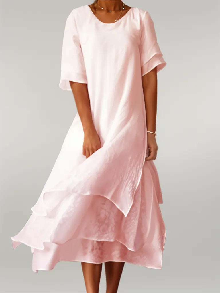 Tabatha - Elegantes langes Baumwollkleid